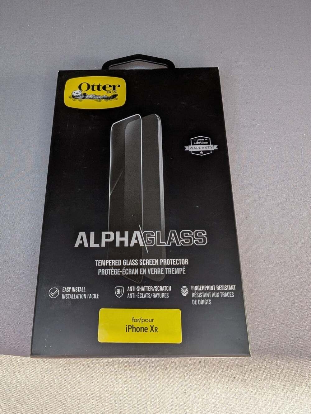 Otterbox Alphaglass iphone Xr new box